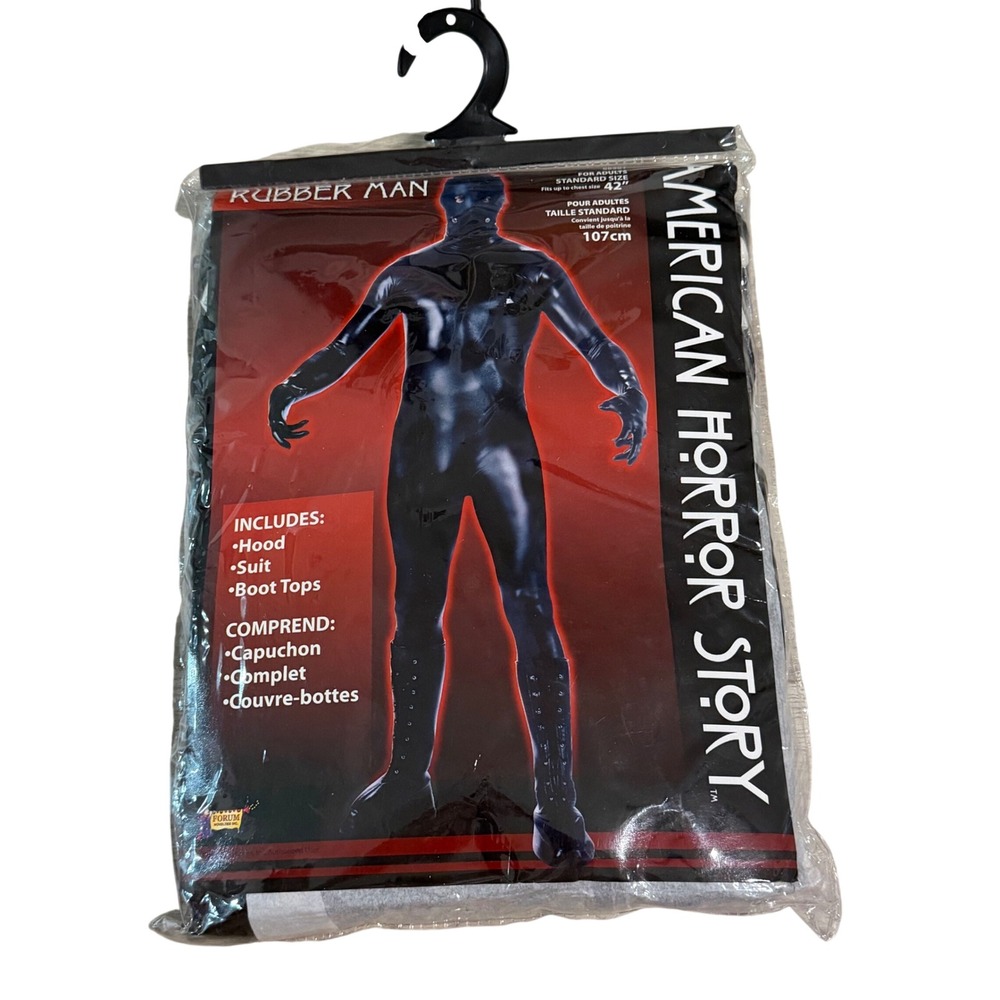 American Horror Story Rubber Man Costume Men Standard Size Hood Suit Boot Tops